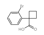 1-(2-溴苯基)环丁烷甲酸结构式
