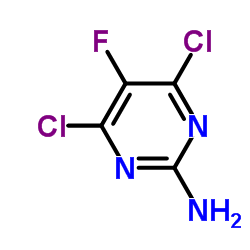 4,6-二氯-5-氟-2-氨基嘧啶结构式