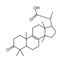 (2S)-2-[(5R,10S,13R,14R,17R)-4,4,10,13,14-pentamethyl-3-oxo-1,2,5,6,7,11,12,15,16,17-decahydrocyclopenta[a]phenanthren-17-yl]propanoic acid结构式