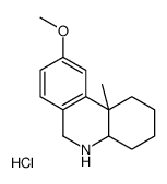 9-methoxy-10b-methyl-2,3,4,4a,5,6-hexahydro-1H-phenanthridine,hydrochloride Structure