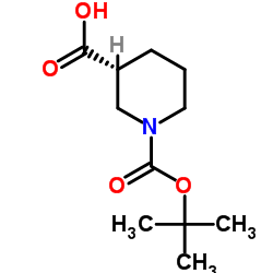N-Boc-(R)-3-甲酸哌啶结构式