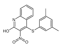 4-(3,5-dimethylphenyl)sulfanyl-3-nitro-1H-quinolin-2-one结构式