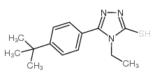 5-(4-叔丁基苯基)-4-乙基-4H-1,2,4-三唑-3-硫醇结构式