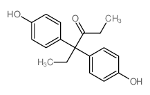3-Hexanone,4,4-bis(4-hydroxyphenyl)- Structure