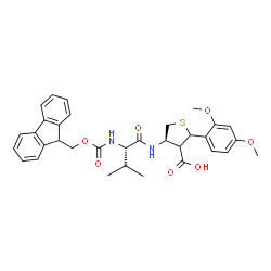 Fmoc-Val-Cys(Psi(Dmp,H)pro)-OH structure