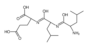 (2S)-2-[[(2S)-2-[[(2S)-2-amino-4-methylpentanoyl]amino]-4-methylpentanoyl]amino]pentanedioic acid Structure