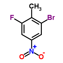 2-BROMO-6-FLUORO-4-NITROTOLUENE Structure