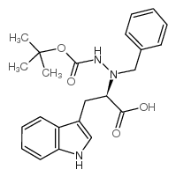 (R)-(-)-nalpha-苄基-nbeta-boc-d-肼基色氨酸结构式