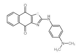 2-[4-(dimethylamino)anilino]benzo[f][1,3]benzothiazole-4,9-dione结构式