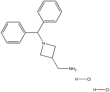 [1-(二苯基甲基)氮杂环丁烷-3-基]甲胺二盐酸盐结构式