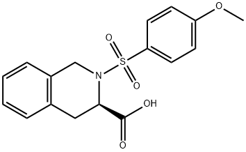 (3R)-2-(4-对甲氧基苯磺酰氯)-1,2,3,4-1,2,3,4-四氢异喹啉-3-羧酸结构式