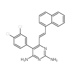 2,4-Pyrimidinediamine,5-(3,4-dichlorophenyl)-6-[2-(1-naphthalenyl)ethenyl]-结构式