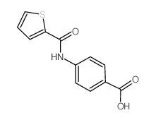 4-[(噻吩-2-羰基)氨基]苯甲酸结构式