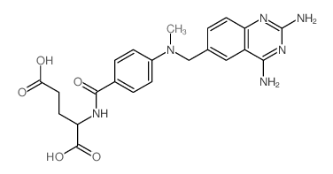 L-Glutamic acid,N-[4-[[(2,4-diamino-6-quinazolinyl)methyl]methylamino]benzoyl]- Structure