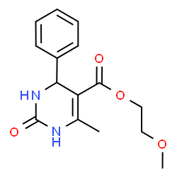 2-methoxyethyl 6-methyl-2-oxo-4-phenyl-1,2,3,4-tetrahydro-5-pyrimidinecarboxylate Structure