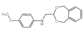 (5,9-二氢-6,8-二噁苯并环庚烯-7-甲基)-(4-甲氧基苯基)-胺结构式