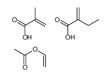 2-甲基-2-丙烯酸与乙酸乙烯酯和2-丙烯酸乙酯的聚合物结构式