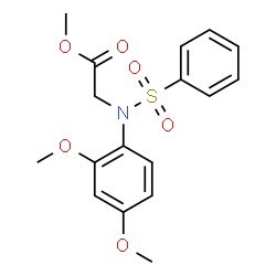 N-(2,4-二甲氧基苯基)-N-(苯磺酰基)甘氨酸甲酯结构式