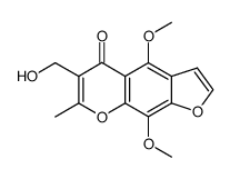 6-hydroxymethyl-4,9-dimethoxy-7-methyl-furo[3,2-g]chromen-5-one Structure