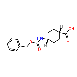 反-4-(苄氧羰氨基)环己甲酸结构式