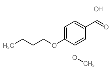 4-丁氧基-3-甲氧基苯甲酸结构式