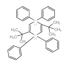 1,1,4,4-tetraphenyl-2,5-ditert-butyl-1,4-diphosphoniacyclohexa-2,5-diene结构式