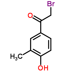 2-Bromo-1-(4-hydroxy-3-methylphenyl)ethanone结构式