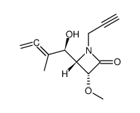 (3R,4S)-4-[(R)-1-hydroxy-2-methyl-2,3-butadienyl]-3-methoxy-1-(2-propynyl)-2-azetidinone Structure