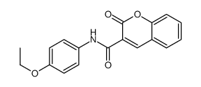 N-(4-乙氧基苯基)香豆素-3-甲酰胺结构式
