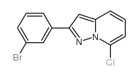 2-(3-溴苯基)-7-氯吡唑并[1,5-a]吡啶结构式