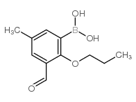 3-甲酰基-5-甲基-2-丙氧基苯基硼酸结构式