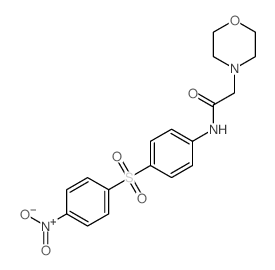 4-Morpholineacetamide,N-[4-[(4-nitrophenyl)sulfonyl]phenyl]-结构式
