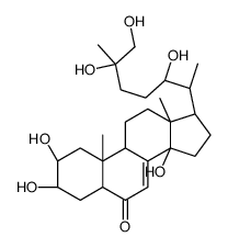 (2S,3R,5R,9R,10R,13R,14S,17R)-2,3,14-trihydroxy-10,13-dimethyl-17-[(2S,3R)-3,6,7-trihydroxy-6-methylheptan-2-yl]-2,3,4,5,9,11,12,15,16,17-decahydro-1H-cyclopenta[a]phenanthren-6-one Structure