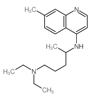 N,N-diethyl-N-(7-methylquinolin-4-yl)pentane-1,4-diamine结构式