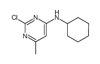(2-chloro-6-methyl-pyrimidine-4-yl)-cyclohexylamine Structure