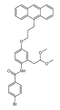 N-[4-(3-anthracen-9-ylpropoxy)-2-(2,2-methoxyethyl)phenyl]-4-bromobenzamide Structure