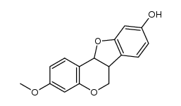 9-hydroxy-3-methoxy-6a,11a-dihydrobenzofuro[3,2-c][1]benzopyran结构式
