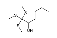 1,1,1-tris(methylsulfanyl)hexan-2-ol结构式