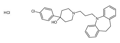 4-(4-chlorophenyl)-1-[3-(5,6-dihydrobenzo[b][1]benzazepin-11-yl)propyl]piperidin-4-ol,hydrochloride结构式