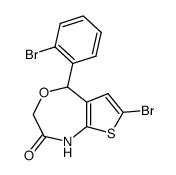 7-bromo-5-(2-bromo-phenyl)-1,5-dihydro-thieno[2,3-e][1,4]oxazepin-2-one结构式