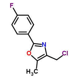 4-氯甲基-2- (4-氟-苯基)-5-甲基恶唑结构式
