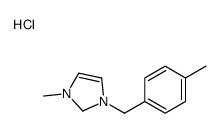 1-methyl-3-[(4-methylphenyl)methyl]-1,2-dihydroimidazol-1-ium,chloride Structure