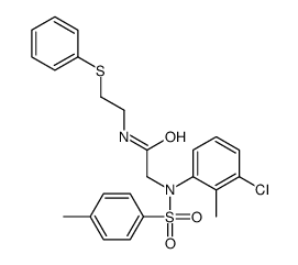2-(3-chloro-2-methyl-N-(4-methylphenyl)sulfonylanilino)-N-(2-phenylsulfanylethyl)acetamide Structure