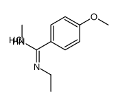 N-ethyl-4-methoxy-N'-methylbenzenecarboximidamide,hydrochloride Structure