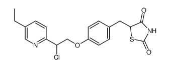 5-{4-[2-chloro-2-(5-ethyl-2-pyridyl)ethoxy]benzyl}-2,4-thiazolidene dione结构式