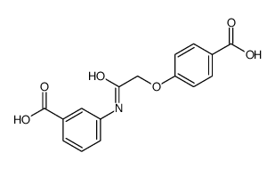 3-[[2-(4-羧基苯氧基)乙酰基]氨基]苯甲酸结构式