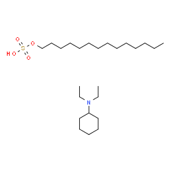 cyclohexyldiethylammonium tetradecyl sulphate Structure