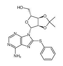 2'-O,3'-O-isopropylidene-8-phenylthioadenosine Structure