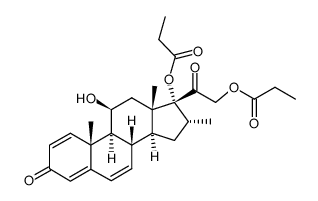 16α-methyl-11β,17α,21-trihydroxy-1,4,6-pregnatriene-3,20-dione 17,21-dipropionate结构式