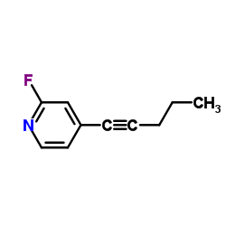 Pyridine, 2-fluoro-4-(1-pentynyl)- (9CI) Structure